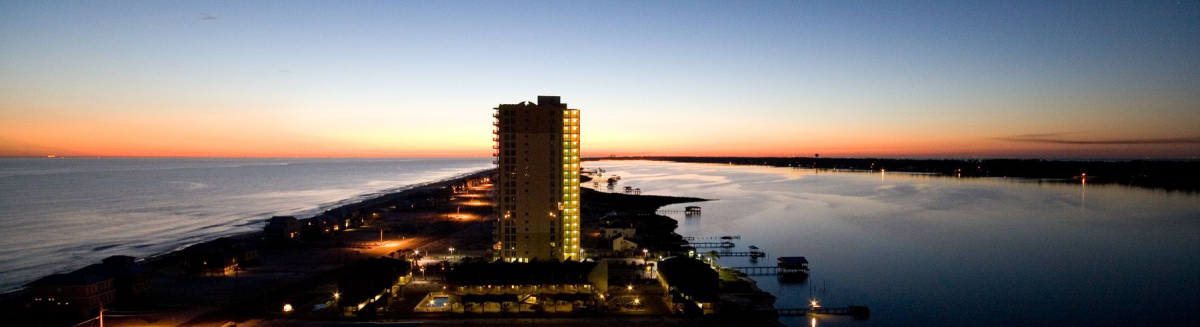 Aerial view of Gulf Shores